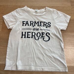 Kids Cream 'Farmers are Heroes' T-Shirt